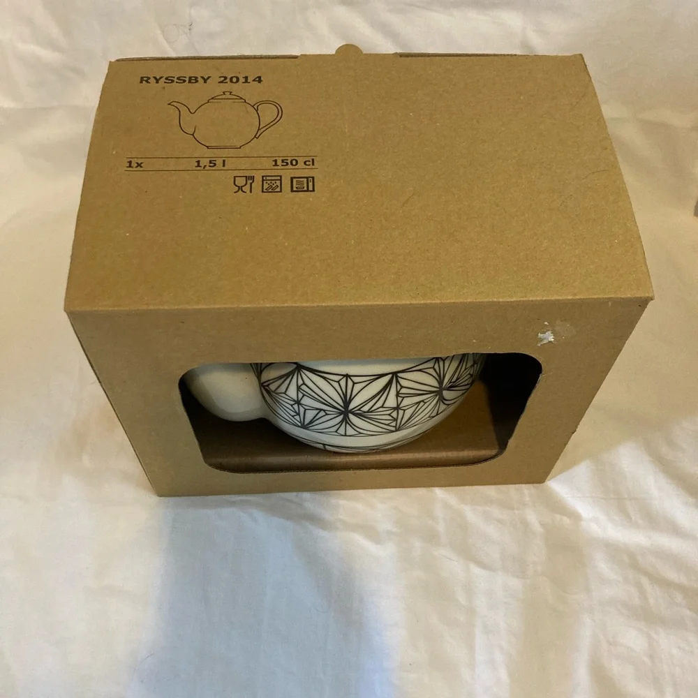 3-27 IKEA Rysbby teapot modern Vintage NEW
